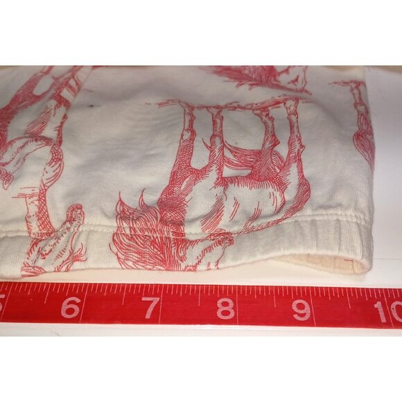 Pink Chicken Girls Leggings 8Y Cream Pink Horse Print Organic Cotton Horsegirl - Picture 4 of 5